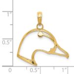 14K Cut-Out Duck Head Charm - Image 3