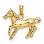 14K Cantering Horse Charm