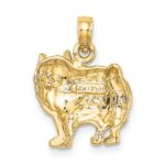 14K Polished Pomeranian Dog Charm - Image 4