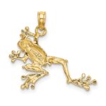 14K 2-D Textured Frog Charm - Image 3