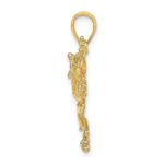 14K 2-D Textured Frog Charm - Image 2