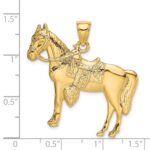 14K Horse with Saddle Charm - Image 3