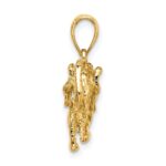 14K 3-D Elephant Profile with Tusk Charm - Image 2