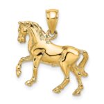 14K 3-D Horse Charm