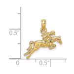 14K Jockey on Jumping Horse Charm - Image 3