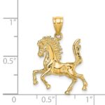 14K 3-D Trotting Horse Charm - Image 3
