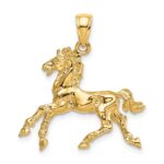 14K 3-D Horse Trotting Charm