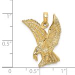 14K Eagle Landing with Wings Up Charm - Image 3