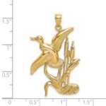 14K Duck Flying From Willow Charm - Image 3