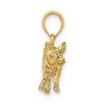 14K 3-D Textured Farm Pig Charm - Image 2