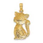 14K Sitting Cat Charm - Image 4