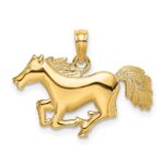 14K Galloping Horse Charm