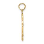 14K 3-D Polished Sitting Cat with Bow Charm - Image 2