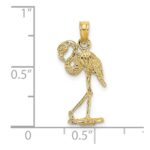 14K 3-D Flamingo with Head Up Charm - Image 3