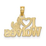 14K I HEART WOLVES Charm - Image 4