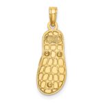 14K 3-D Enamel Anchor On Blue Polka-Dot Flip-Flop Charm - Image 4