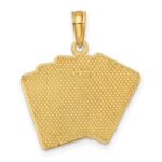 14K Enameled Playing Cards Royal Flush Charm - Image 4