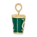 14k 3-D Multi-color Enameled Coffee Cup Charm - Image 2