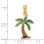 14K Enamel Palm Tree Charm - Image 3