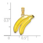 14K Yellow Enameled 2-D Bananas Charm - Image 3