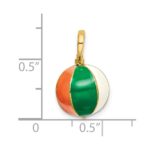 14K 3-D Multi Color Enamel Beach Ball Charm - Image 3