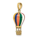 14K Enameled 3-D Hot Air Balloon Charm - Image 5