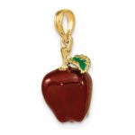 14K Enameled 3-D Red Delicious Apple Charm - Image 5