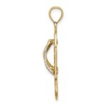 14K Multi Heart Flip-Flop with White Enamel Charm - Image 2