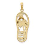 14K Enameled Palm Tree Flip-Flop Charm - Image 4