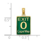 14K EXIT 0 / CAPE MAY with Green Enamel Charm - Image 3