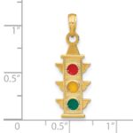 14K Red/Yellow/Green Enamel Traffic Signal Charm - Image 2