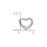 14K White Gold Mini Floating Heart Slide - Image 3
