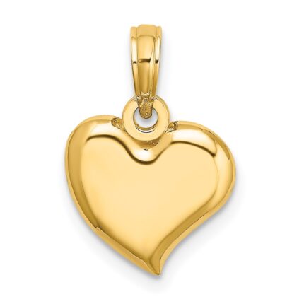 14K Polished Teardrop Heart Charm