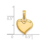 14K Polished Teardrop Heart Charm - Image 3