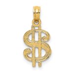 14K Dollar Sign Charm