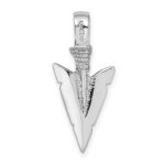 14K White Gold 3-D Arrowhead Charm - Image 4