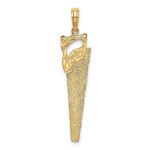 14K 3-D Flat Hand Saw Charm