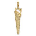 14K 3-D Flat Hand Saw Charm - Image 4