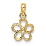 14k Mini Daisy Flower Charm - Image 3
