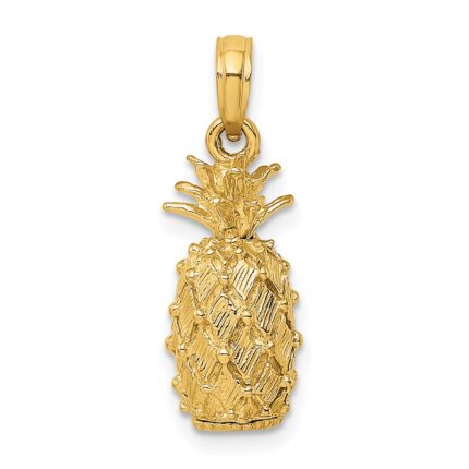 14K 3-D Pineapple Charm