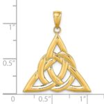 14K Polished Large Celtic Trinity Knot Charm - Image 3