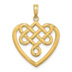 14K Large Celtic Knot Heart Charm
