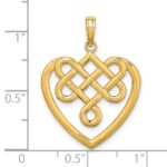 14K Large Celtic Knot Heart Charm - Image 3
