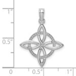 14k White Gold Small Celtic Eternity Knot Charm - Image 3