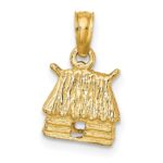 14K 3-D Bungalow Island Hut Charm - Image 4
