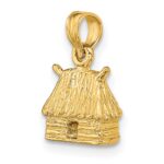 14K 3-D Bungalow Island Hut Charm - Image 5