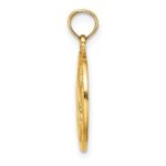 14K Fleur de Lis on Oval Disc Charm - Image 2