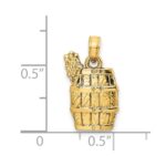 14K Wine Barrel With Grapes Charm - Image 3