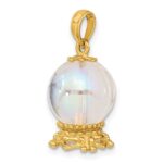14K 3-D Crystal Ball Charm - Image 4