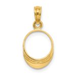 14K 3-D Polished BEACH BUM Sun Visor Charm